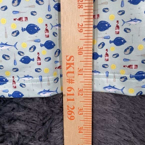 Peter Millar X Grey Oaks Polo Shirt Men's Large Graphic Print Animal Print Fish - Picture 6 of 6